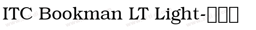 ITC Bookman LT Light字体转换